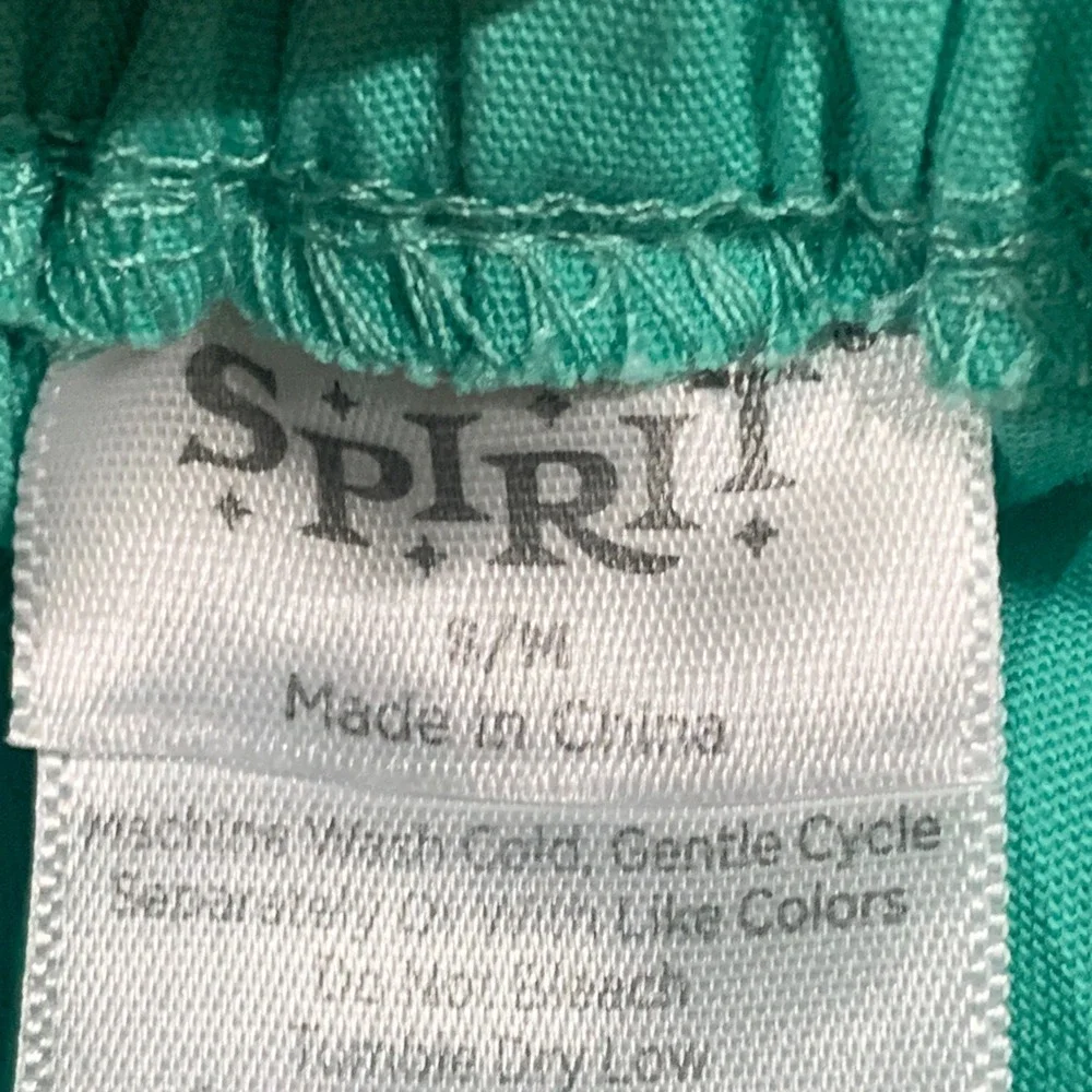 Spirit Halloween Dentist Scrubs Costume Set Mint Green Tooth Applique Size S/M - Picture 10 of 15